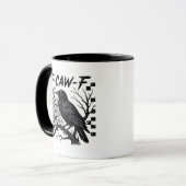 F-Caw-F Humor Funny Gothic Crow Tasse (Vorderseite Links)