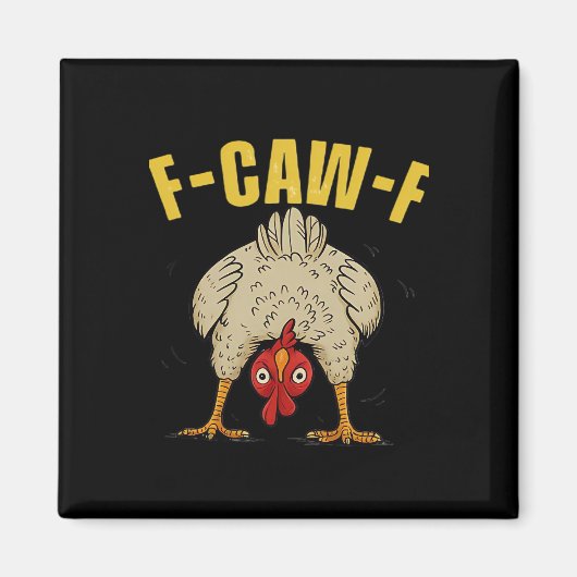 F-Caw-F Humor Gothic Crow Funny Aesthetic Style Magnet (Vorne)