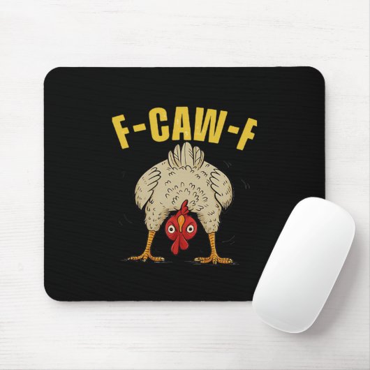 F-Caw-F Humor Gothic Crow Funny Aesthetic Style Mousepad (Mit Mouse)