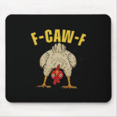 F-Caw-F Humor Gothic Crow Funny Aesthetic Style Mousepad (Vorne)