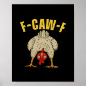 F-Caw-F Humor Gothic Crow Funny Aesthetic Style Poster (Vorne)