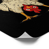 F-Caw-F Humor Gothic Crow Funny Aesthetic Style Poster (Ecke)