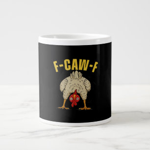 F-Caw-F Humor Gothic Crow Funny Ästhetischer Stil Jumbo-Tasse