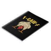 F-Caw-F Humor Gothic Crow Funny Ästhetischer Stil Notizblock (Linke Seite)