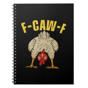 F-Caw-F Humor Gothic Crow Funny Ästhetischer Stil Notizblock