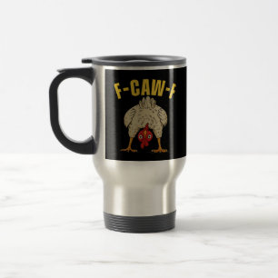 F-Caw-F Humor Gothic Crow Funny Ästhetischer Stil Reisebecher