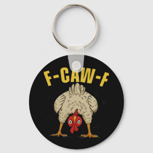 F-Caw-F Humor Gothic Crow Funny Ästhetischer Stil Schlüsselanhänger