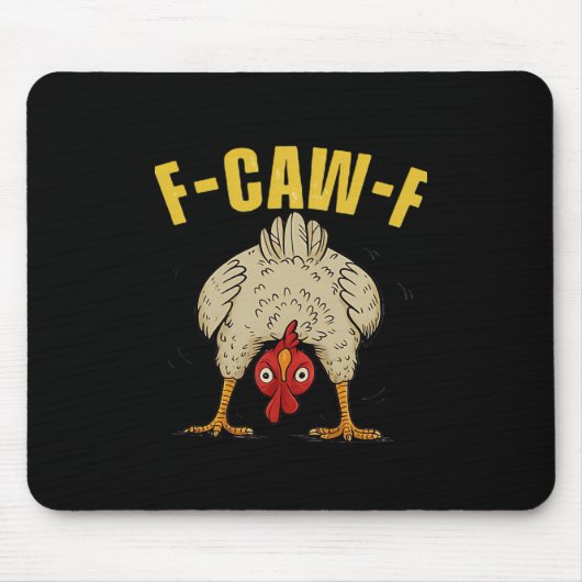 F-Caw-F Humor Gothic Crow Lustiger Ästhetik-Stil Mousepad (Vorne)
