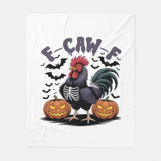 F Caw F Humor Krähe Gothic Lustiger Stil Fleecedecke (Vorderseite)