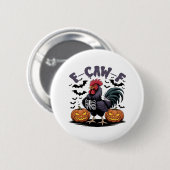 F-Caw-F Humor Krähe Lustig Gothic Button (Vorne & Hinten)