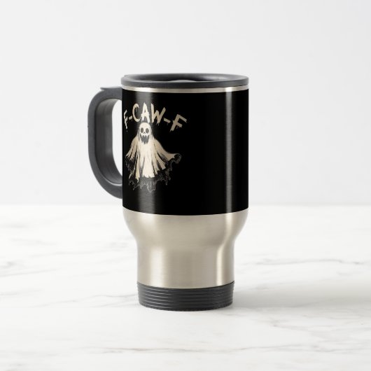 F-Caw-F Humor Retro Classic Reisebecher (Vorderseite Links)