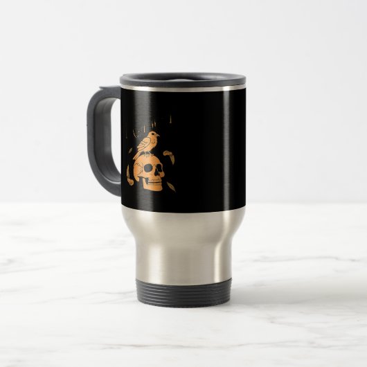 F-Caw-F Humorous Crow Graphic Reisebecher (Vorderseite Links)