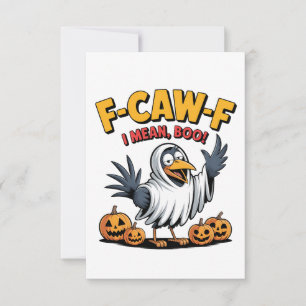 F-Caw-F I Gemein Boo Funny Spooky Halloween Skull Dankeskarte