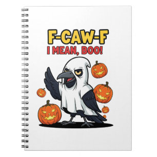 F-Caw-F I Gemein Boo Funny Spooky Halloween Skull Notizblock