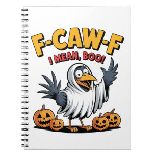 F-Caw-F I Gemein Boo Funny Spooky Halloween Skull Notizblock