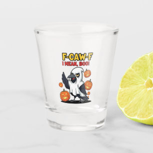 F-Caw-F I Gemein Boo Funny Spooky Halloween Skull Schnapsglas