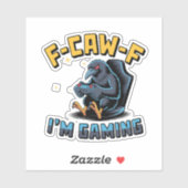 F-Caw-F Ich bin Gaming Funny Raven Crow Meme Aufkleber (Blatt)