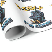 F-Caw-F Ich bin Gaming Funny Raven Crow Meme Geschenkpapier (Rolleneckpunkt)