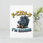 F-Caw-F Ich bin Gaming Funny Raven Crow Meme Save The Date (Stehend Vorderseite)