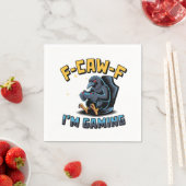 F-Caw-F Ich bin Gaming Funny Raven Crow Meme Serviette (Beispiel)