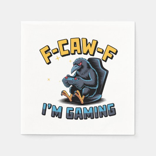 F-Caw-F Ich bin Gaming Funny Raven Crow Meme Serviette (Vorderseite)