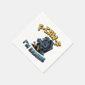 F-Caw-F Ich bin Gaming Funny Raven Crow Meme Serviette (Ecke)