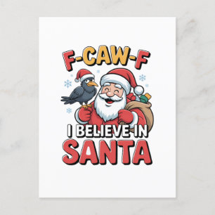 F-Caw-F Ich glaube an Weihnachts-Weihnachtskrippe Feiertagspostkarte