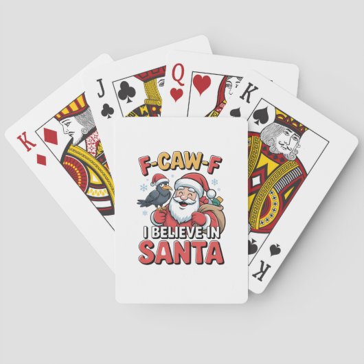 F-Caw-F Ich glaube an Weihnachts-Weihnachtskrippe Spielkarten (Rückseite)