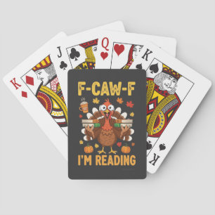 F-Caw-F Ich lese Türkei Books Erntedank Spielkarten