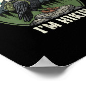 F-Caw-F I'm Hiking Raven Crow Spirit Cool Unique Poster (Ecke)