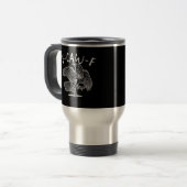 F-Caw-F im Vintage-Stil Reisebecher (Vorderseite Links)