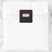 F-Caw-F Jackpot Retro Grafik Quadratischer Aufkleber (Tasche)