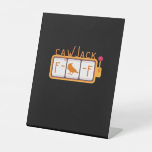 F-Caw-F Jackpot Retro Grafik Sockelschild