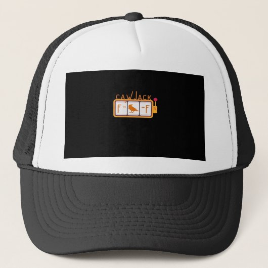 F-Caw-F Jackpot Retro Grafik Truckerkappe (Vorderseite)