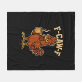 F-Caw-F Kaffee Huhn Hahn Lustiger Vogel Fleecedecke (Vorderseite (Horizontal))