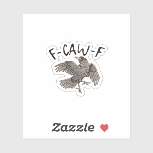 F-Caw-F Klassisch Ästhetisch Casual Aufkleber (Blatt)