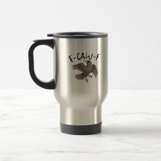 F-Caw-F Klassisch Ästhetisch Casual Reisebecher (Links)