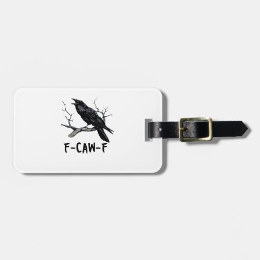 F-Caw-F Klassisch Minimal Sauber Gepäckanhänger (Vorderseite horizontal)