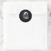 F-Caw-F Klassisch Minimal Sauber Runder Aufkleber (Tasche)