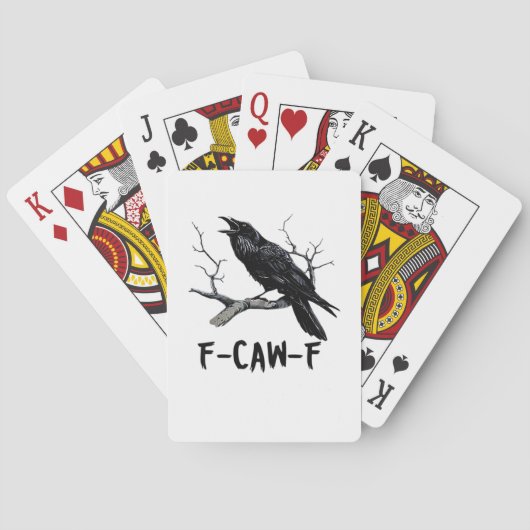 F-Caw-F Klassisch Minimal Sauber Spielkarten (Rückseite)