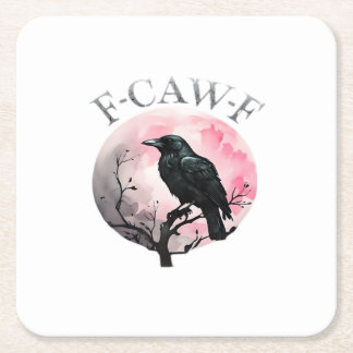 F-Caw-F Klassisch Retro-Kühl Rechteckiger Pappuntersetzer