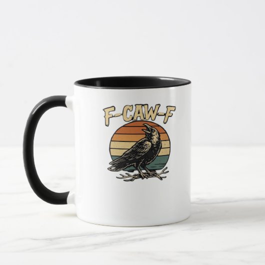 F-Caw-F Klassische Vintage-Kunst Tasse (Links)