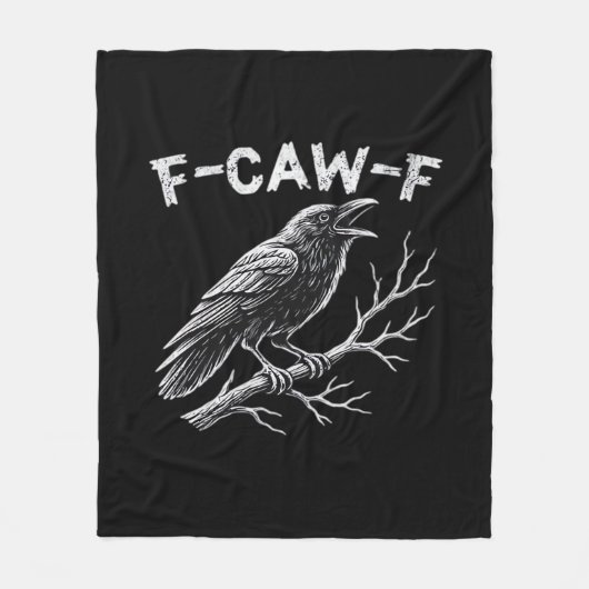 F-Caw-F Klassischer Retro-Stil Fleecedecke (Vorderseite)