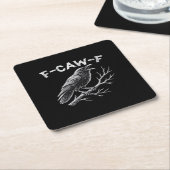 F-Caw-F Klassischer Retro-Stil Rechteckiger Pappuntersetzer (angewinkelt)