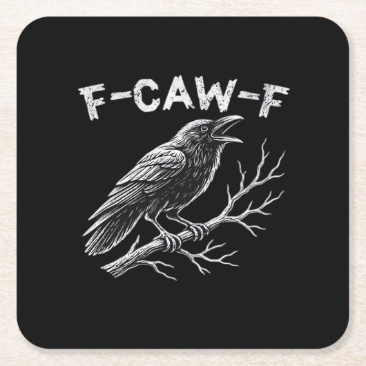 F-Caw-F Klassischer Retro-Stil Rechteckiger Pappuntersetzer (Vorderseite)