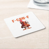 F-Caw-F Klassisches Basisdesign Rechteckiger Pappuntersetzer (angewinkelt)