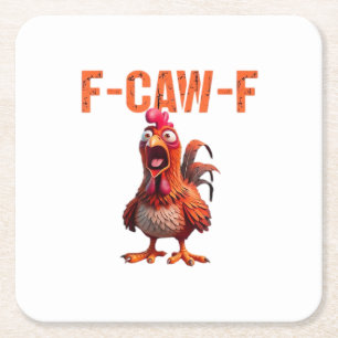 F-Caw-F Klassisches Basisdesign Rechteckiger Pappuntersetzer