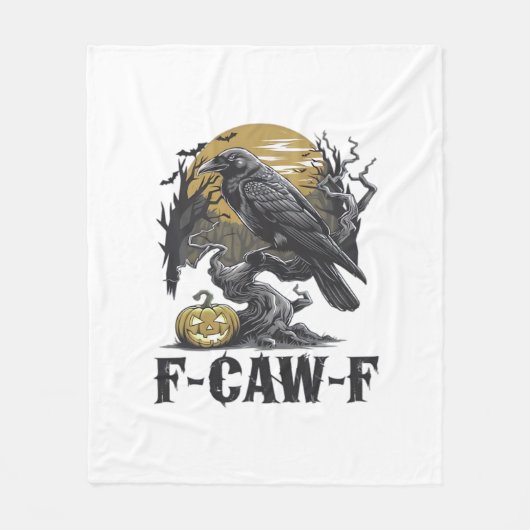 F-Caw-F Klassisches Minimaldesign Fleecedecke (Vorderseite)
