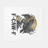 F-Caw-F Klassisches Minimaldesign Fleecedecke (Vorderseite (Horizontal))