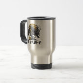 F-Caw-F Klassisches Minimaldesign Reisebecher (Vorderseite Links)